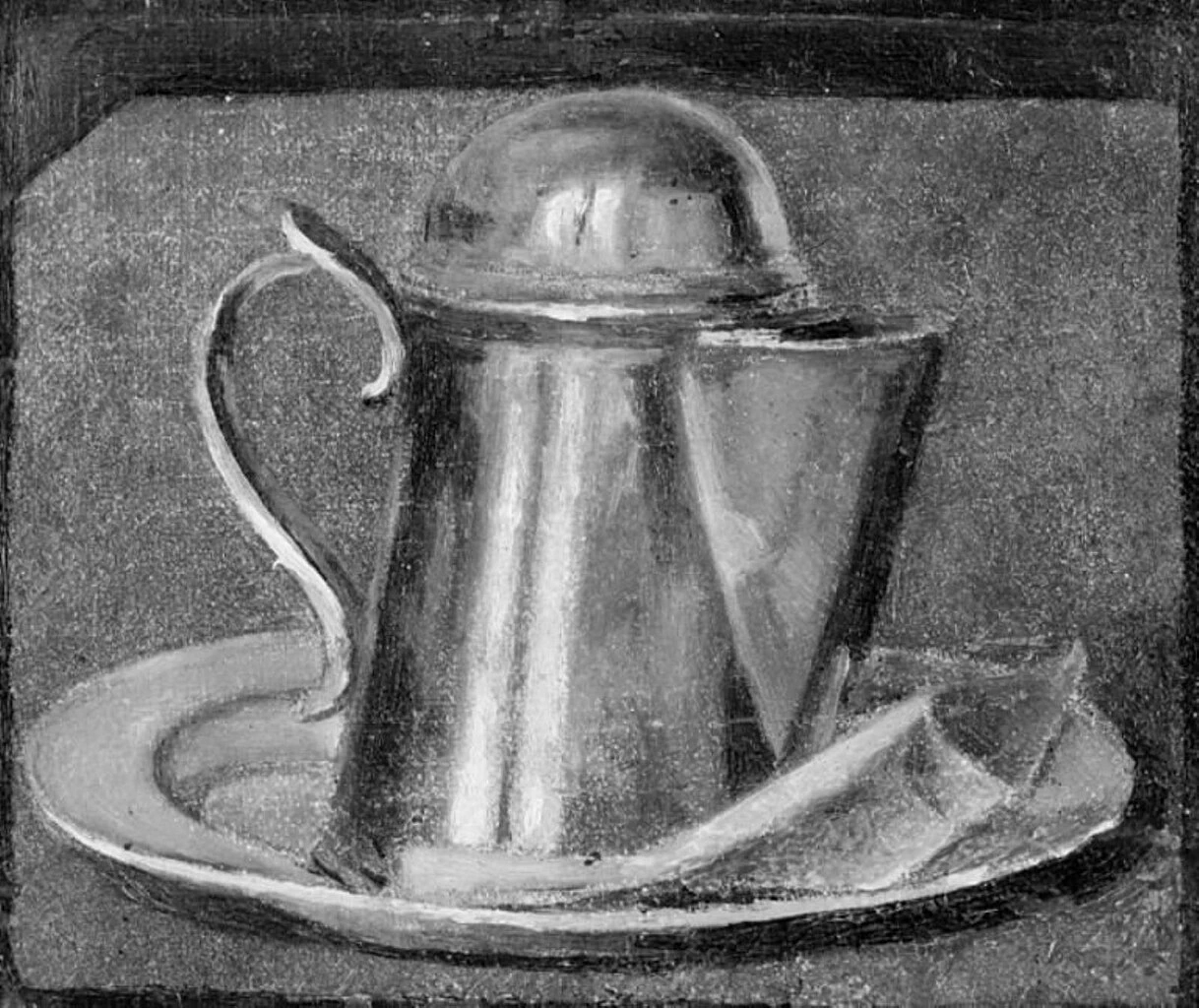 Una brocca in peltro da barbiere - Statens Museum for Kunst